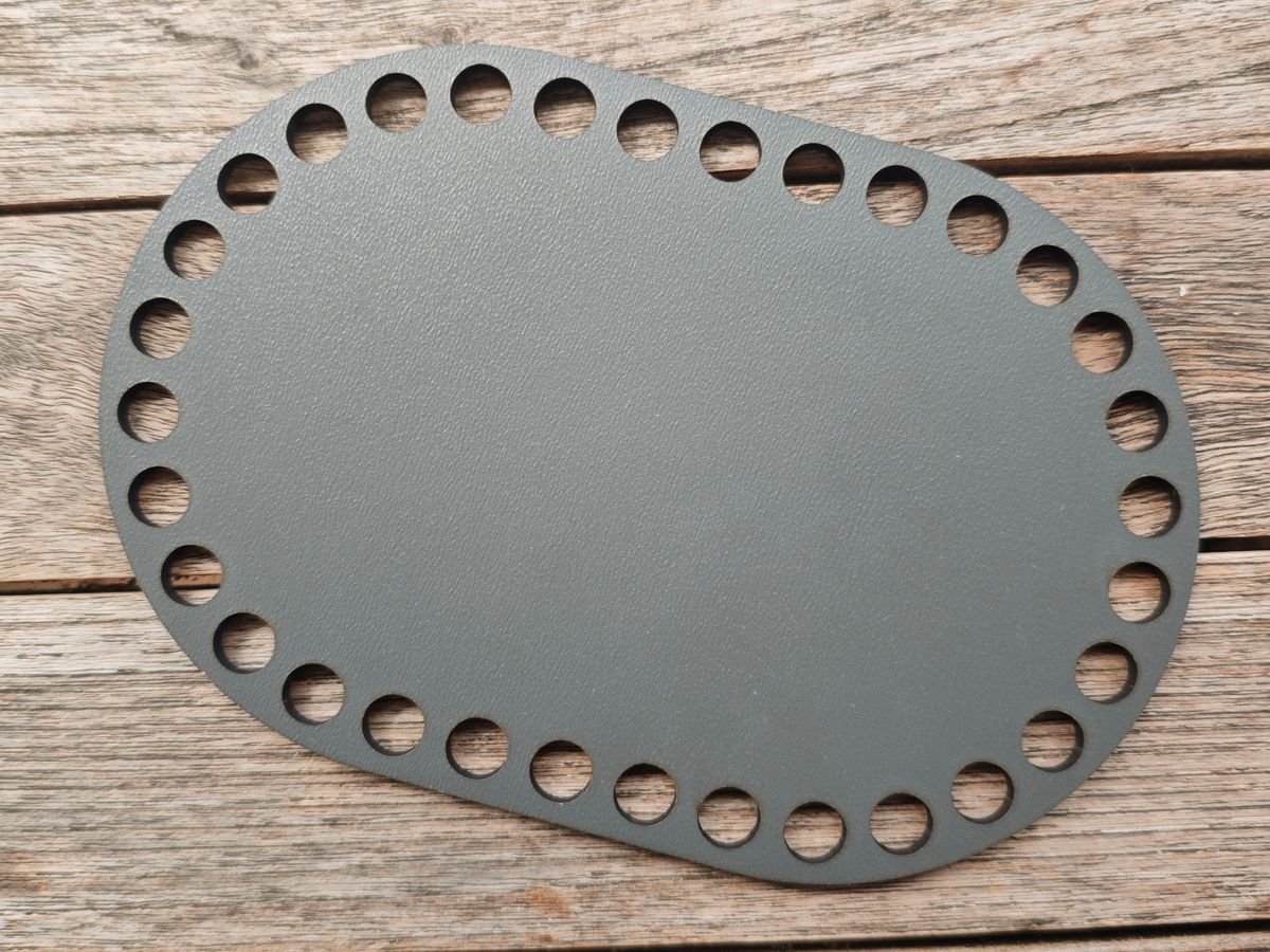 Häkelboden oval, Anthrazit beschichtet