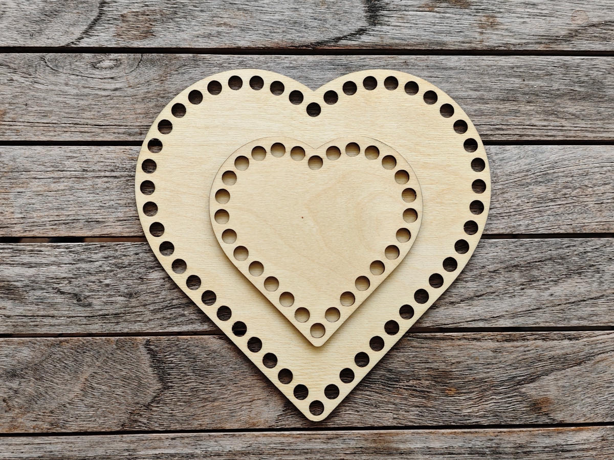 Häkelboden Herz, Birke