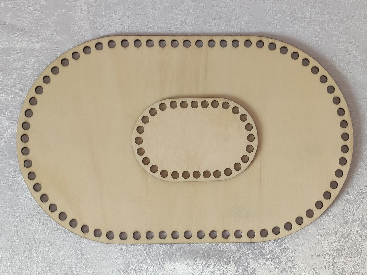 Häkelboden oval - Birke