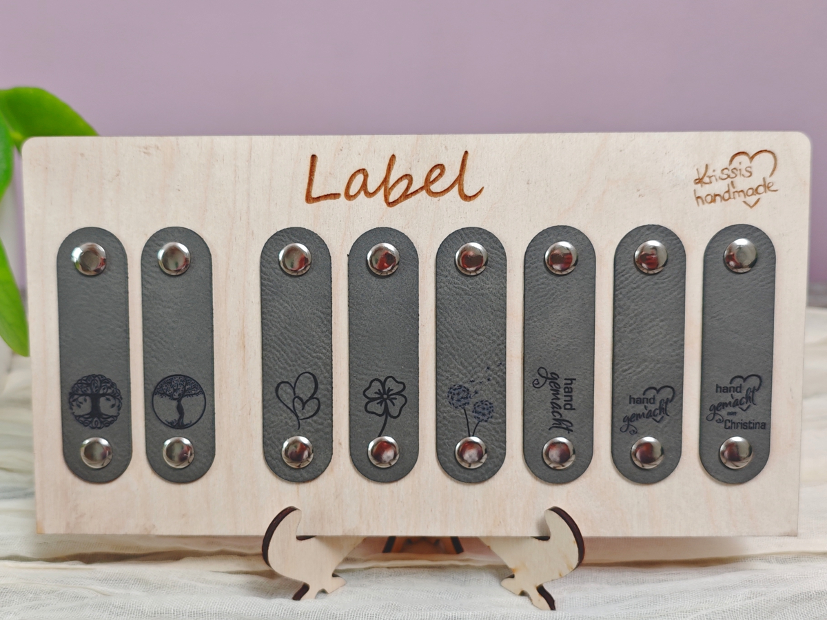 Kunstleder Label personalisiert mit deinem Logo